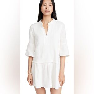🆕 MONROW Gauze Easy Mini Dress in White
